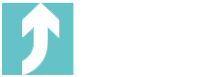 Abstract blue square logo with white leaf-like emblem symbol
