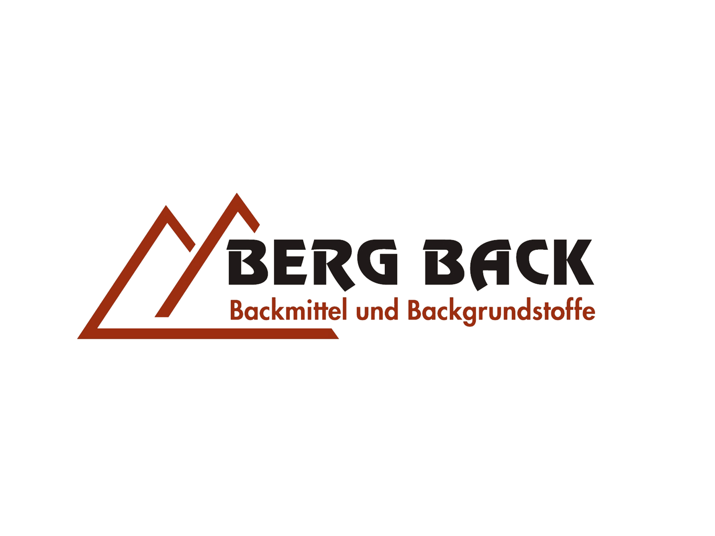 BergBlick logo with mountain icon and text „Backmittel und Backbonegrundstoffe“ for building materials